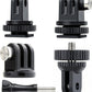 SOONSUN Tripod Mount Kit with 1/4"-20 Conversion Adapter and Cold Shoe Mount with 1/4" Thread, Compatible with GoPro Hero 13 12 11 10 9 8 7 6 5, DJI Osmo, AKASO, SJCAM, Insta360, DSLR Cameras