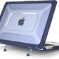 Batianda Case for New MacBook Air 13.6 inch 2025 M4 2024 2022 Release A3240 A3113 A2681 Model,Honeycomb Heavy Duty Protective Hard Shell with TPU Bumper Fold Kickstand & Keyboard Cover, Navy Blue