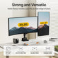 monTEK Dual Monitor Mount Tall Monitor arms for 2 Monitors for 17 to 35 Inch Curved Screen Holds 35 Lbs Adjustable Heavy Duty Monitor Desk Mount Cable Management, VESA 75/100mm, MA1007PBK-D