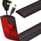 Floor Cord Cover Self Adhesive Cord Hider Floor Extension Cord Covers for Floor Power Cord Protector Cable Management Prevent Cable Trips Cable Cavity 0.32" W x 0.32" H (Dark Walnut, 20Ft)