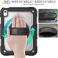 SEYMAC stock Case for iPad (A16) 11th/10th Generation 11''/10.9'' 2025/2022, Full-Body Drop Protection Case with Screen Protector &360° Rotate Hand Strap/Stand, Transparent+Black
