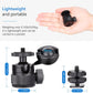 Mini Ball Head, CNC All Metal Aluminum Universal Panoramic Tripod Head Mount for Compact DSLR Action Cam Phone LED Ring Light Monopod Slider, 4.4lb Max Load