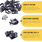 Swpeet 120 Pack Black 3/8 Inch Nylon Plastic R-Type Cable Clips Clamp Kit, Nylon Screw Mounting Cord Fastener Clips with 120 Pack Screws for Wire Management (3/8 Inch, Black)