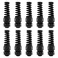 Strain Relief Cord Connector,LISTENJIALE 10Pcs NPT 3/8" Waterproof Cable Gland Flex Spiral Strain Relief Adjustable 5-10mm Cable Connector Nylon Joint with Gaskets(Black)
