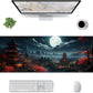 Japanese Full Moon Large Mouse Pad,Gaming Keyboard Desk Pad,Extended Mouse Mat Non-Slip Rubber Base with Stitched Edges for Office Game Home XL 31.5"x11.8"