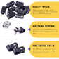 Swpeet 120 Pack Black 1/4 Inch Nylon Plastic R-Type Cable Clips Clamp Kit, Nylon Screw Mounting Cord Fastener Clips with 120 Pack Screws for Wire Management (1/4 Inch, Black)