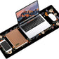 Galdas Gaming Mouse Pad XXL XL Large Long Extended Big Mousepad Non-Slip Rubber Keyboard Desk Pad with Stitched Edges for Laptop Home Office (31.5x11.8x0.08 Inch)-Floral Flower