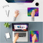 ITNRSIIET Mouse Pad Non-Slip Rubber Base Smooth Surface Stitched Edges Waterproof Durable Compatible with All Mice for Office & Gaming, Desk Accessory, 10.2x8.3x0.12 inch, RainbowLeopard