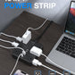 Extension Cord 25 Ft, HUNIAN Flat Plug Power Strip Surge Protector, 12 Widely Spaced Outlets with 6 USB Charger (2 USB C Ports), Desk Charging Station for Home Office Supplies, Dorm Room, Black