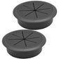 Desk Grommet 3-1/8" (80 mm), Desk Hole Cover for Cables Black, Cable Grommet ABS Plastic, Desk Hole Grommet for Office and Home Table Cable, Detachable & Flexible Cable Cord Organizer-2 Pcs