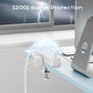 Flat Plug Desk Clamp Power Strip 10FT, 40W Total Fast Charging Station, 2 PD20W USB C Ports, Desk Edge Mount Power Strip 9 AC Outlets 8 USB Ports Surge Protector, Fit 1.7" Tabletop Edge, White