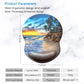 ITNRSIIET Ergonomic Mouse Pad with Gel Wrist Support Small Wrist Rest Smooth Surface Non-Slip PU Base Comfortable Office Supplies Pain Relief, 8.7 x 7.2 inches, Beach