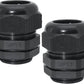 1" NPT Nylon Cable Glands, IP68 Waterproof Adjustable Cord Grip Cable Connector Strain Relief Wire Protectors for 18-25mm Cable Diameter, 2 Pcs, Black