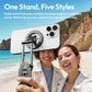 ULANZI Magnetic Phone Tripod Stand, Foldable Mini Tripod with MagSafe Phone Holder & Cold Shoe Mount, Camera Adapter with 1/4”, Arca, Uka QR Base, for DJI Canon Nikon, iPhone 17/16/15/14/13/12 Series