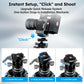SIRUI Carbon Fiber Camera Tripod, 50.7" Professional Heavy Duty Tripod with 36mm Low Profile Ball Head, Quick Release System, Max Load 33lbs/15kg, AM-284+KS-30