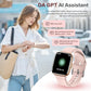 Smart Watches for Women, 1.75" AMOLED Fitness Tracker with Da GPT AI Assistant, Bluetooth Call, Heart Rate BP SpO2 Sleep Monitor, IP68 Waterproof Smart Watch for iPhone Android