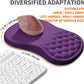 Ergonomic Joint Wrist Support Mouse Pad with Memory Foam Cushion Massage Bump, Carpal Tunnel Pain Relief Mousepad Slope Design for Wrist Rest, 11.8x7.9 in, Dark Violet