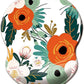 ITNRSIIET Ergonomic Mouse Pad with Gel Wrist Support Small Wrist Rest Smooth Surface Non-Slip PU Base Comfortable Office Supplies Pain Relief, 8.7 x 7.2 inches, Orange Flower