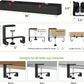 KEEGH Large 36" Under Desk Cable Management Tray - Under Desk Cord Organizer - Clamp/Screw Mount - Support Upto 70lbs - Fabric Wire Management - Gaming/PC Cable Raceways - Cord Hiders for Office/Home