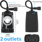 G-ELEK Outdoor Timer Outlet Waterproof, 24 Hour Outdoor Light Timer, Timers for Electrical Outlets, Ideal for Pool Pump, Christmas Lights, Heavy Duty, 2 Grounded Outlets, ETL Listed, 2 Pack