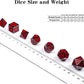DnDnD Red D&D Game Dice,7 Die Polyhedral Metal Dice with Gift Metal Tin for RPG DND Dungeons and Dragons Dice Collector Board Game Player
