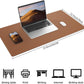 AFIING Dual-Sided Desk Pad, Natural Cork & PU Leather Large Mouse mats for Office and Home Work, Desk Protector Non-Slip, Waterproof, Easy Clean (Brown, 23.6" x 13.7")