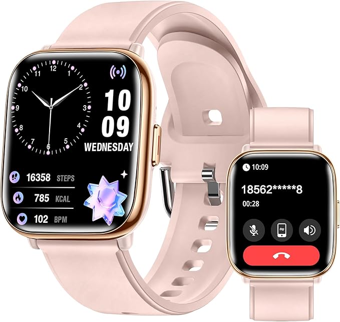 Smart Watches for Women, 1.75" AMOLED Fitness Tracker with Da GPT AI Assistant, Bluetooth Call, Heart Rate BP SpO2 Sleep Monitor, IP68 Waterproof Smart Watch for iPhone Android