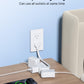 TROND Flat Outlet Extender with 6 Inch Cord - 3 Way Angled Plug Extension Outlet Adapter, Cruise Ship Essentials, Small Multiple Plug Splitter for Home Office Travel, White