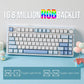 EPOMAKER x Aula F75 Gasket Mechanical Keyboard, 75% Wireless Hot Swappable Gaming Keyboard with Five-Layer Padding&Knob, Bluetooth/2.4GHz/USB-C, RGB (Sea Salt Blue, LEOBOG Reaper Switch)