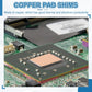 PATIKIL Copper Heatsink Pad Shims, 24 Pcs 20x20x1.2mm Copper Pad Shim IC Chipset GPU CPU Thermal Heatsink for Cooling Laptop Desktop Computer