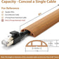 Floor Cord Cover 4ft, Cord Hider Floor Yellow Oak Wood, Cable Management Prevent Trips, Cable Cover Wire Covers for Electric Power Cords, Wire Protector Cavity W0.47in x H0.28in