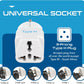 Ceptics Israel Power Adapter Travel Universal Plug,Works in Palestine,Jerusalem,Holy City-Perfect for Charging your Electronic Devices (Type H)- Safe Grounded Connection-3 Pack (GP-14-3PK),White