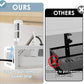 Cable Management, 25'' Cable Management Under Desk No Drill, Metal Cord Organizer with Clamp for Standing Desk, Cable Organizer for Home Office, White