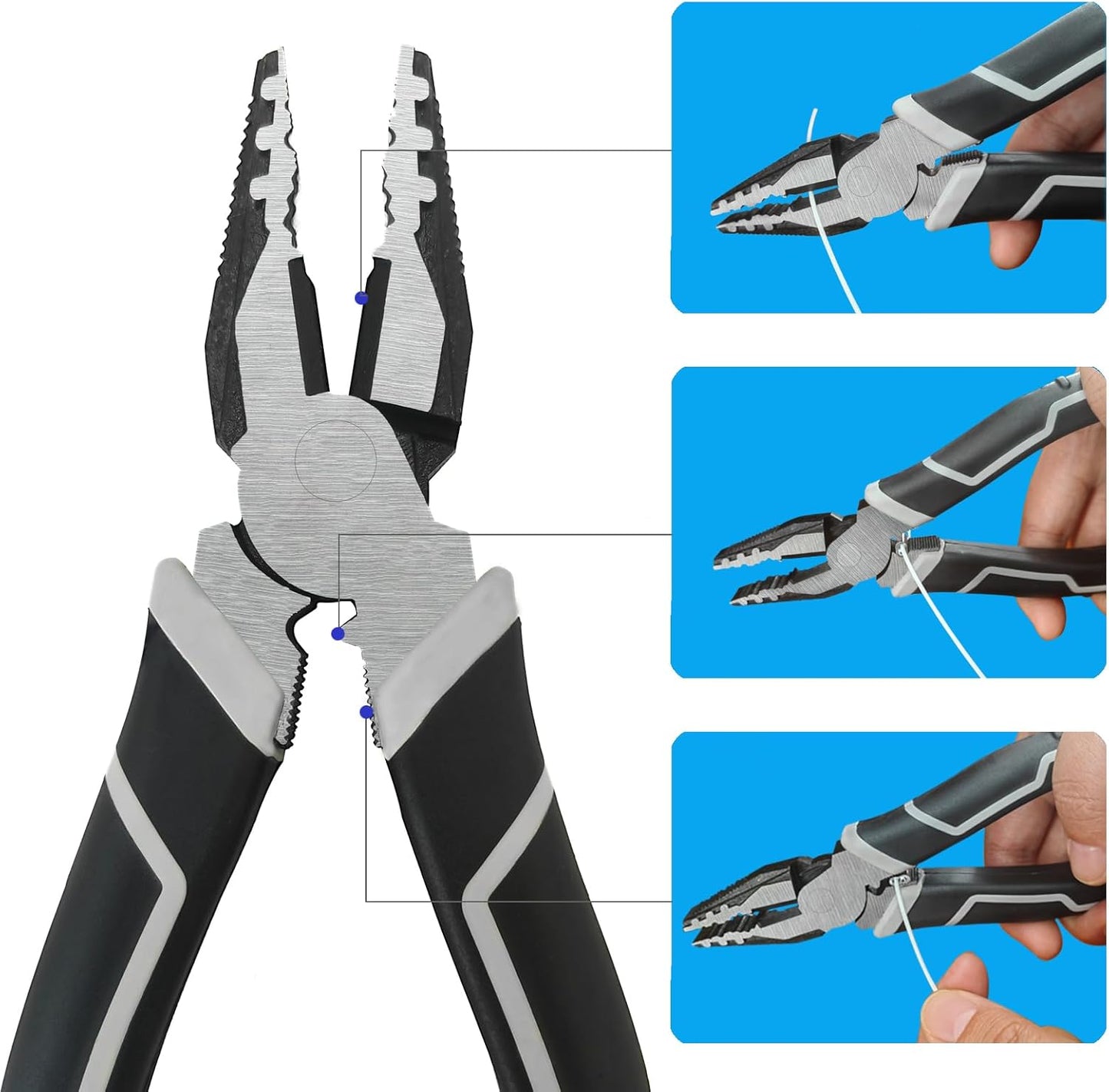 Cable Tethers 50 Pack with Crimping Tool (12 Inches, White Color), Adjustable Security Cable Look, Universal DIY Adapter Tethering Ties Kit for Computer Cord, Pre-Assembled, Tamper-Resistant