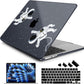 Batianda Premium Case for New MacBook Air 15 inch 2025 2024 2023 with M4 M3 M2 Chip, Designed Black Protective Plastic Hardshell & Keyboard Cover & Screen Protector, Cosmonaut