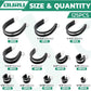 125PCS Cable Clamp,12 Sizes Stainless Steel Rubber Coated Cushioned Insulated Cable Clamps Assortment Kit-Metal Wire Clamps,Cable Clips,Pipe Clamps