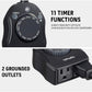 TiFFCOFiO Outdoor Christmas Light Timer, Dusk to Dawn Sensor Countdown, Outdoor Timers for Electrical Outlets Waterproof, 2 Grounded Outlets for Christmas Lights, 15A 1/2HP, CSA Listed (2 Pack)