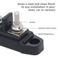 Recoil BBSPG4 Discrete 4 Position Barrier Strip Bus Bar 4 x M5 Studs Terminals Power Distribution Block Busbar with Ring Terminals