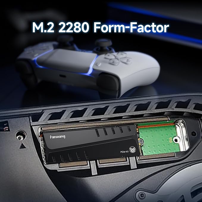 fanxiang S770 4TB NVMe M.2 SSD for PS5 - with Heatsink and DRAM, Up to 7300MB/s, PCIe 4.0, Suitable for PS5 Memory Expansion, Game Enthusiasts, IT Professionals