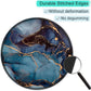 ITNRSIIET Round Mouse Pad with Stitched Edge Premium-Textured Waterproof Non-Slip Rubber Base Desktop Protection Mat Diameter 8.7 inches, Blue and Black Marble