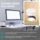 1" White Desk Grommet, JTemgle Flexible Cable Grommet with Bi-Metal Hole Saw Cross Rubber Cable Hole Cover Wire Organizer Caps Desktop Cord Management for Home Office TV Stands Tabletops, 13 Pieces