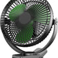 Clip on Fan, Rechargeable Portable Fan, 8 Inch Small Desk Fan - 10000mAh Battery Powered Fan with 4 Speed, 360° Rotation Personal Fan Suitable for Golf Cart, Bedroom, Travel and Camping (Green)