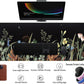 Cute Gaming Black Wild Flowers Desk Mat Mouse Pad Star Moon Floral Mousepad Large, XL Big Computer Keyboard and Mouse Mat Desk Pad Mat with Stitched Edge for Women Office Decor Deskmat 31.5x11.8 in