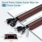 8.5FT Cord Covers - Brown Floor Cable Cover, Flexible Extension Cord Cover for Wires, Wire Cover Channel Diameter: 0.7" (W) x 0.4" (H)