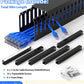 99in (6x L16.5in) Professional Server Rack Cable Management Raceway, H2.4in x W2in Large Capacity Cable Raceway Kit, Electrically Safe PVC, Open Slot Wire Raceway for Under Desk/Computer/Network Cords