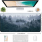 Large Extended Gaming Mouse Pad with Stitched Edges, Non-Slip Waterproof Rubber Base Mouse Pad for Office, Computer, Keyboard, Laptop and Home Desk Pad 35.4 x 15.7 x 0.12 Inch (Grey Forest)