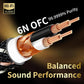 Audiophile HiFi Audio Cable–3.5mm to 3.5mm,6N OFC Core,24K Gold-Plated Plugs,with Nylon Braid,AUX Cable,Compatible with Phone,MP4,Speakers,Amplifiers,TV(6.56ft/2m)