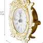Decorative Mini Table Clock, Vintage Metal Silent Analog Quartz Battery Operated Table Top Clock for Living Room Decor Shelf