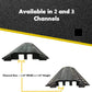 Kable Kontrol Drop Over Floor Cord Cover – 40” Inch Long 3 Channel Cable or Wire Protector – 10 Pcs Bulk Pack - Rubber Ramp for Indoor and Outdoor Use – Black