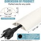 Floor Cord Cover Cable Cavity Self Adhesive Cord Hider Floor 10FT Floor Cable Management Power Cord Protector Floor Electric Cord Covers for Offices, Gym, Exhibitions (Beige, 1.57" x 10')